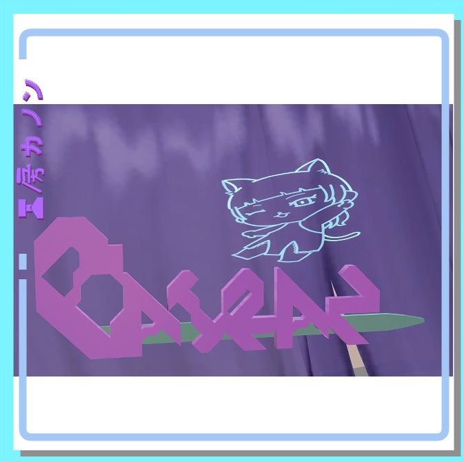 【VRChat向け】バイランちゃん誕生日記念!ロゴヘアピン