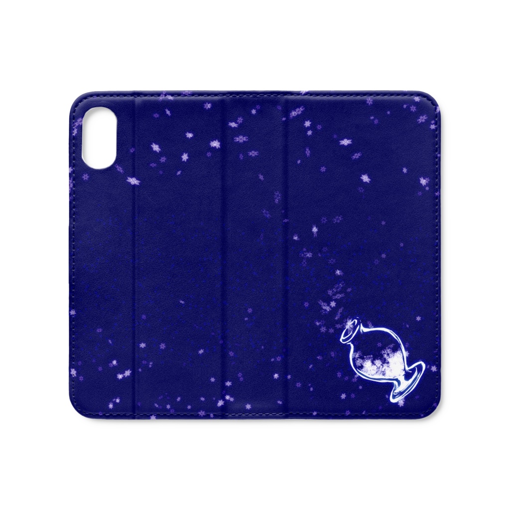 瓶から舞う雪スマホカバー