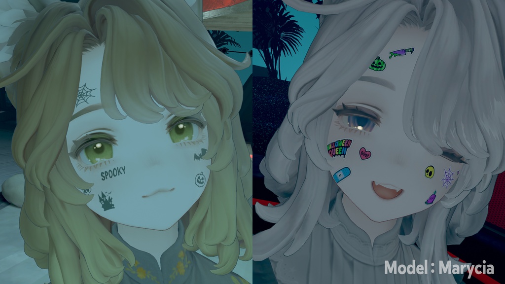 【VRC】Halloween フレークシール & ミニタトゥーパック