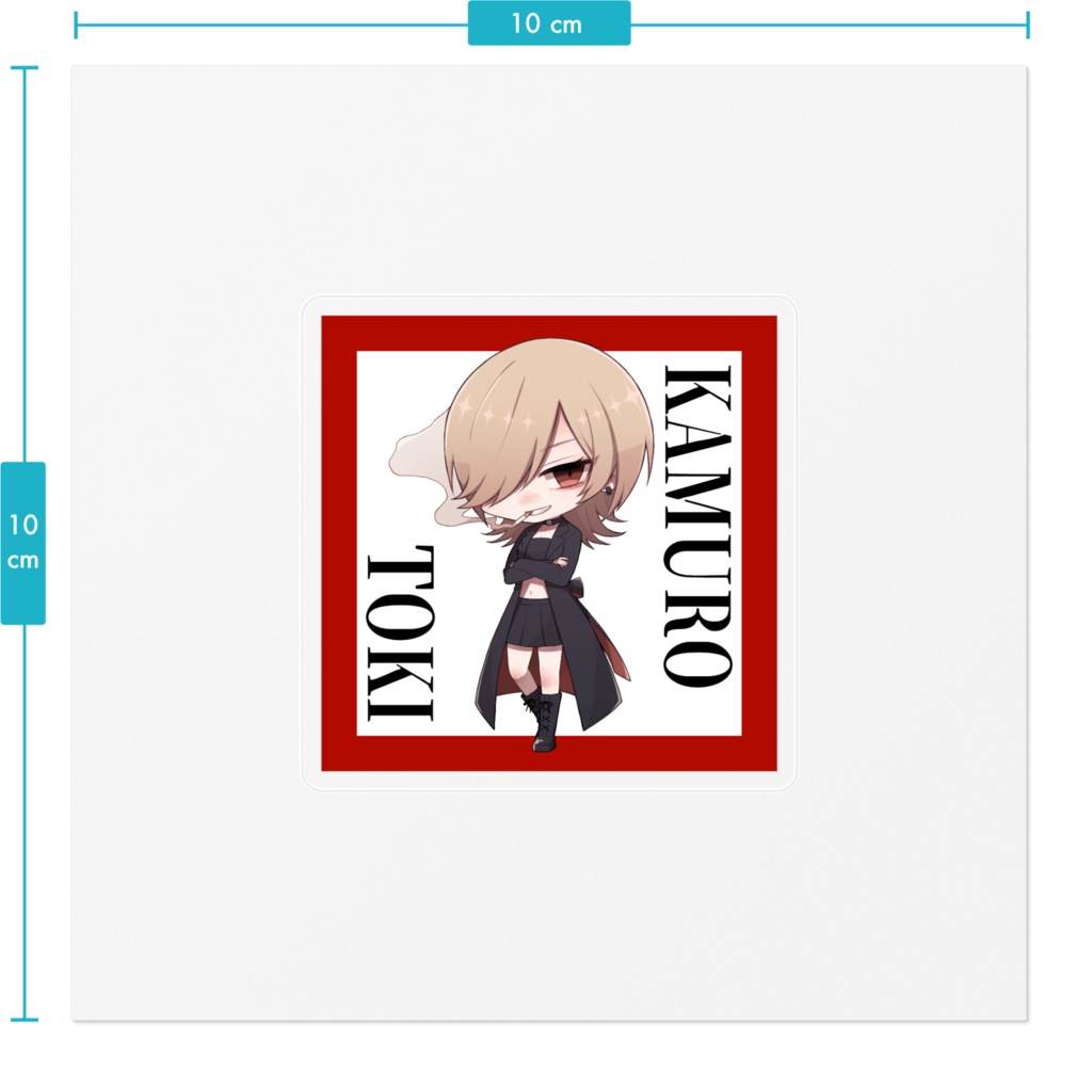 【学文路トキ】ステッカー_正方形【SDトキ】