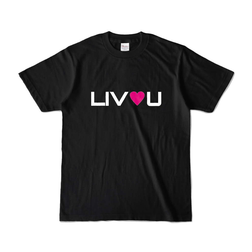 【5.6oz】LIVUロゴ ヘヴィーウェイトTシャツ（ブラック）
