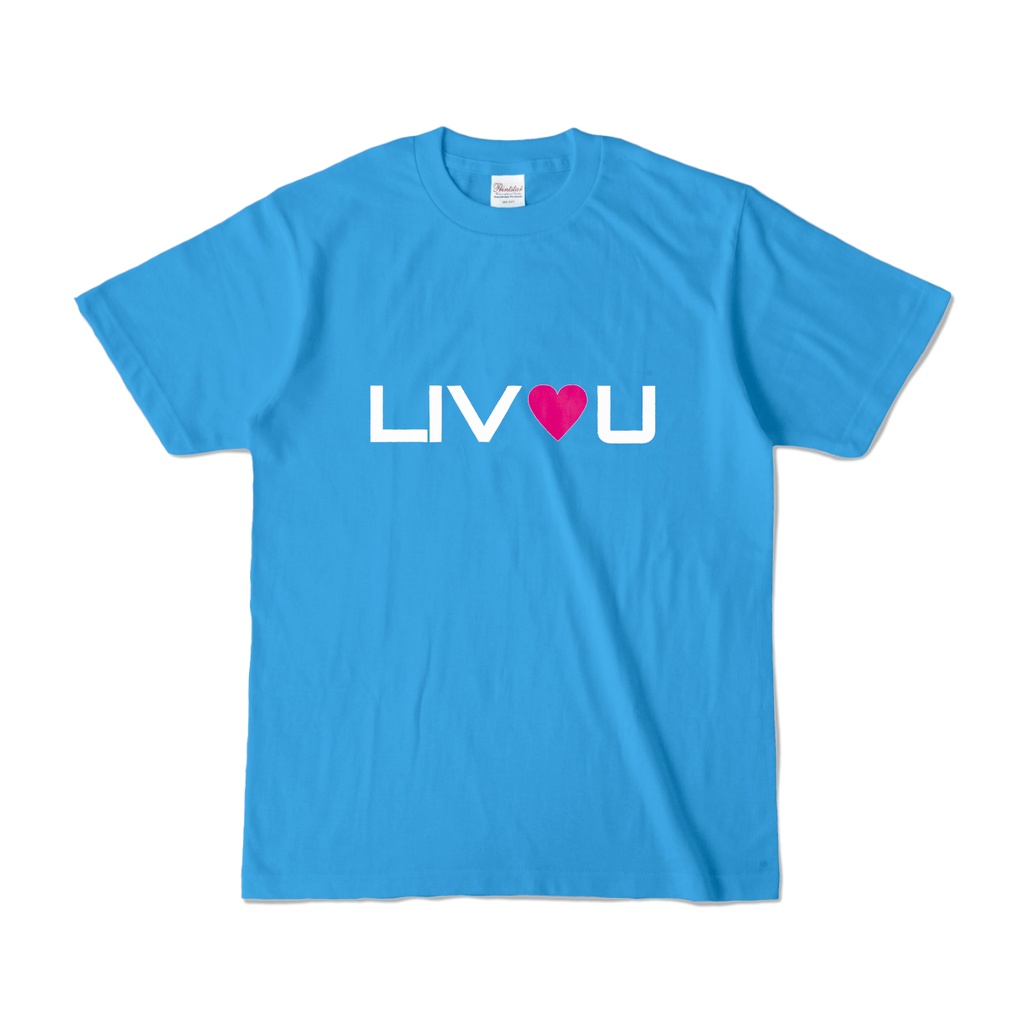 【5.6oz】LIVUロゴ ヘヴィーウェイトTシャツ（ターコイズブルー）