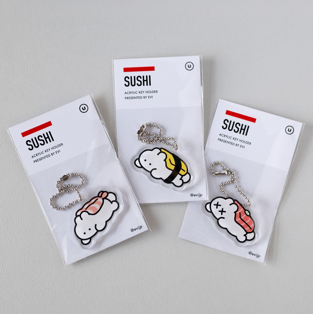 お寿司うさぎアクキー