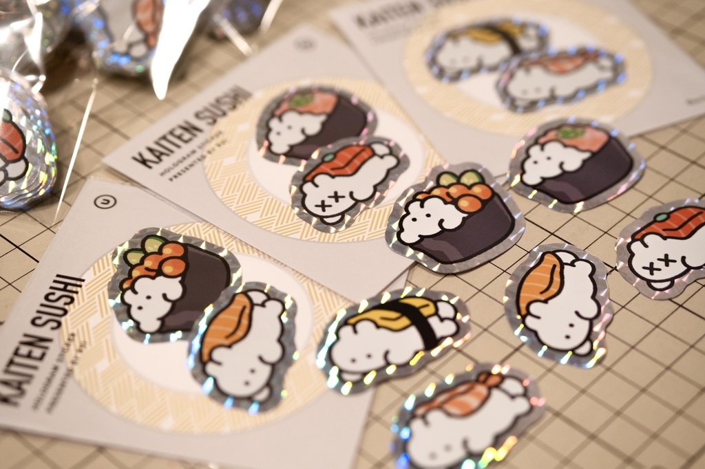 回転お寿司ステッカー