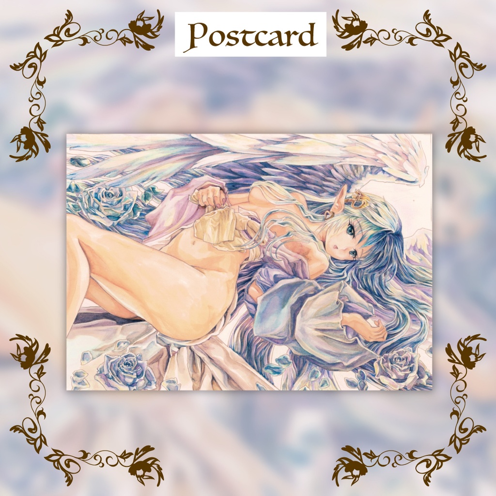 Sachiのアナログ原画ポストカード『天使のおはよう』