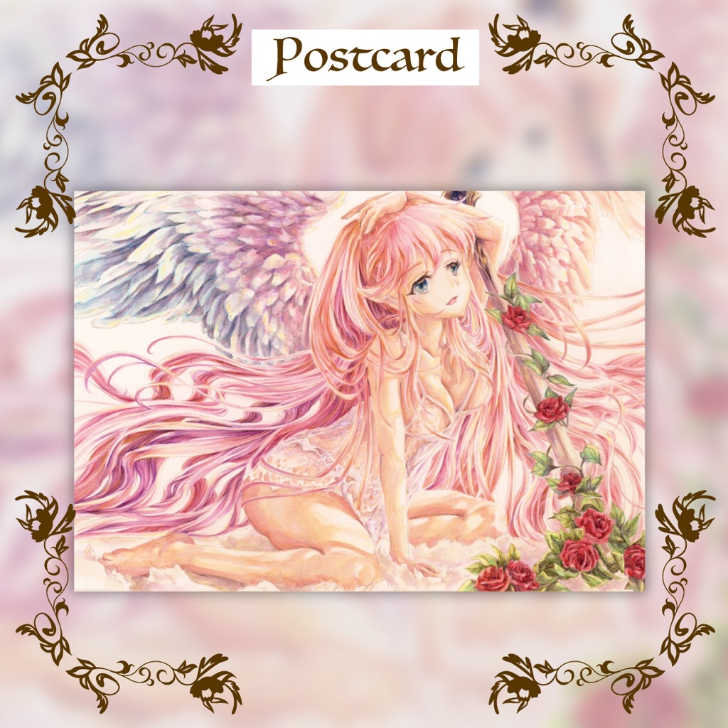 Sachiのアナログ原画ポストカード『力は美しく光り輝く』