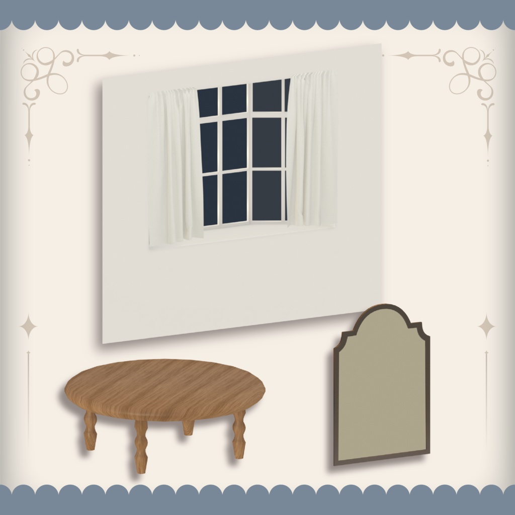 Cottagecore Bedroom【家具と壁紙セット】