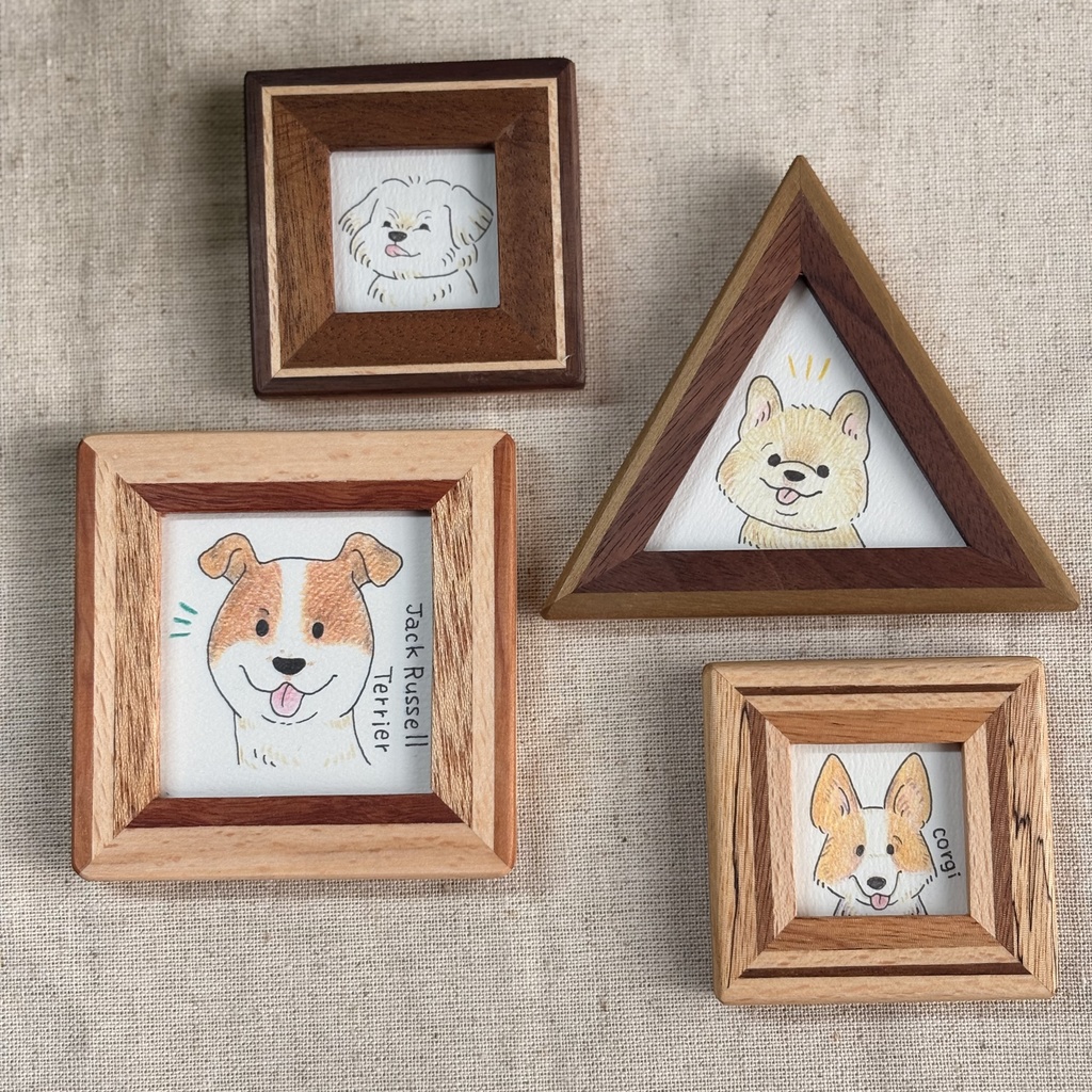 【ちび額|6×6cm】ペット似顔絵オーダー
