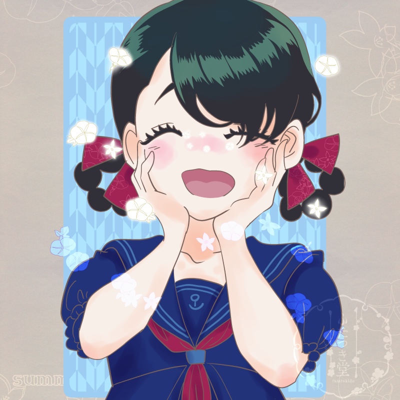 夏花散らしブラシ