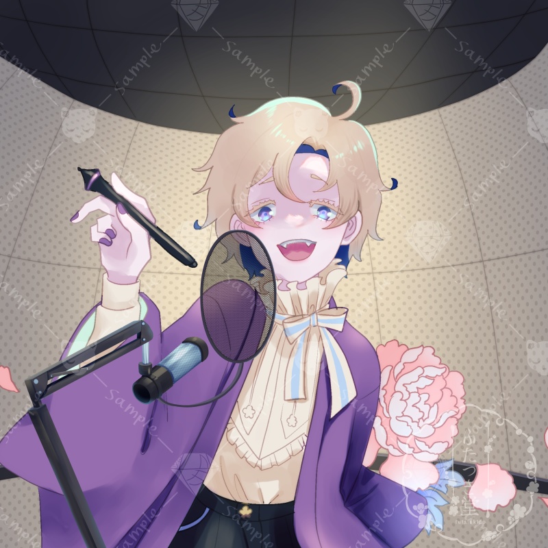 画像素材 マイクとスタジオ