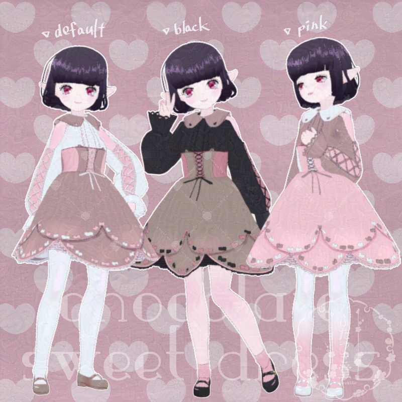 【VRoid】チョコレートスイートワンピ