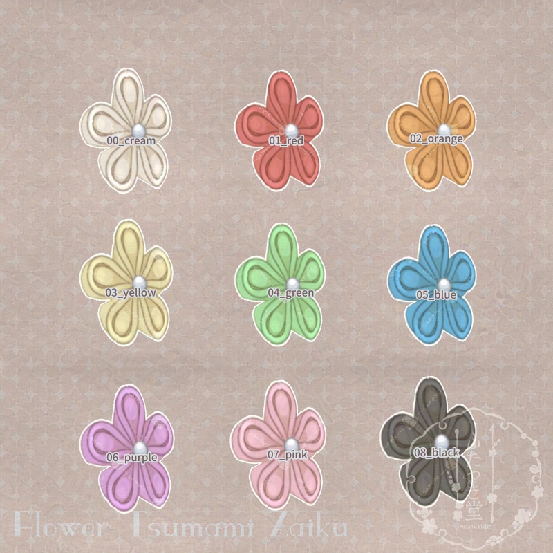 【Live2Dアイテム】お花のつまみ細工