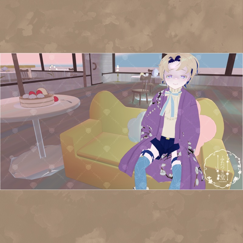 【VRChat対応】春待ちきつねのカフェインテリア