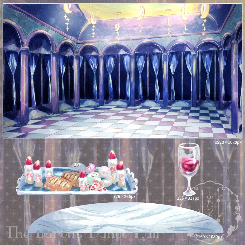 【客間】男爵殿のダンスホール【配信背景】