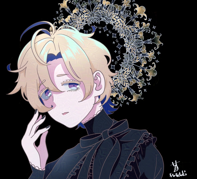 【画像素材】闇堕ち花後光Ⅱ