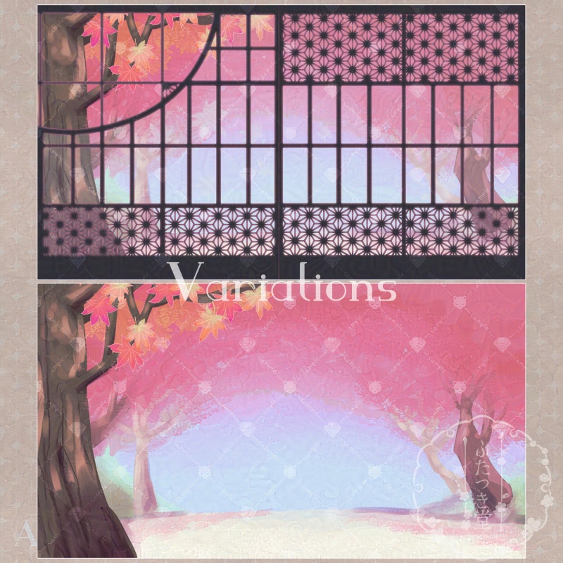 【客間】紅葉の庭