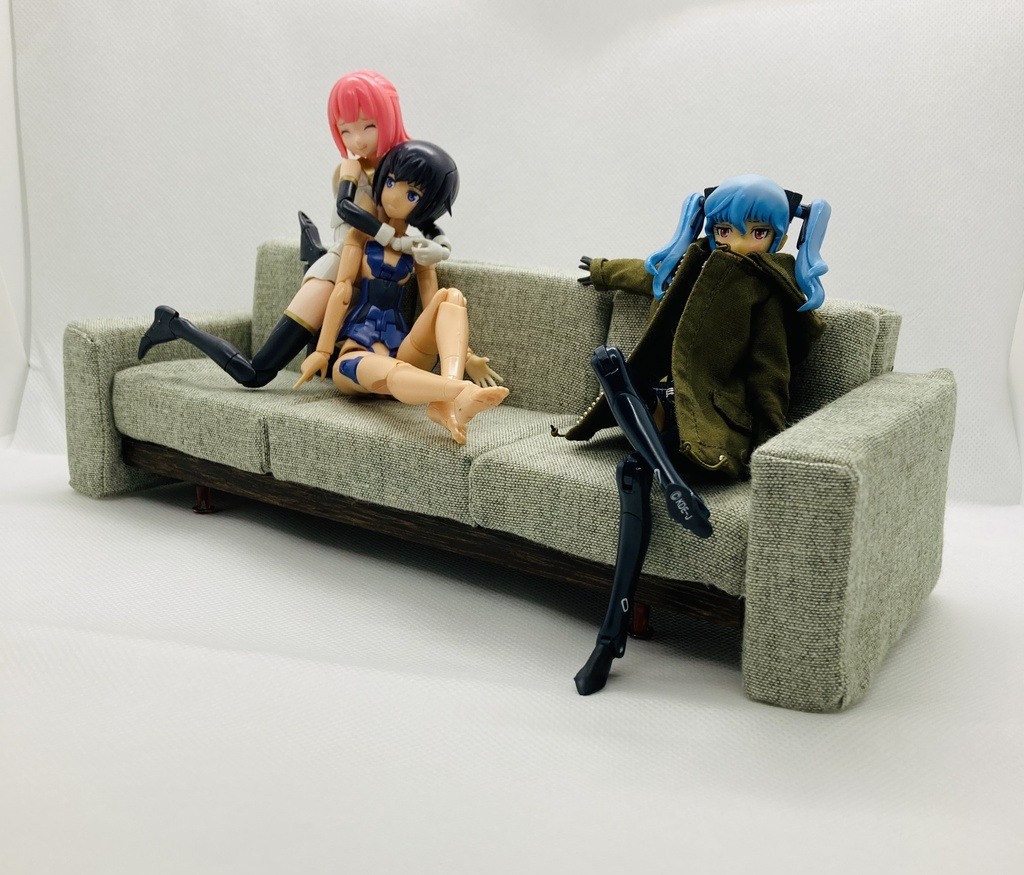 1/12サイズ　3人がけソファー