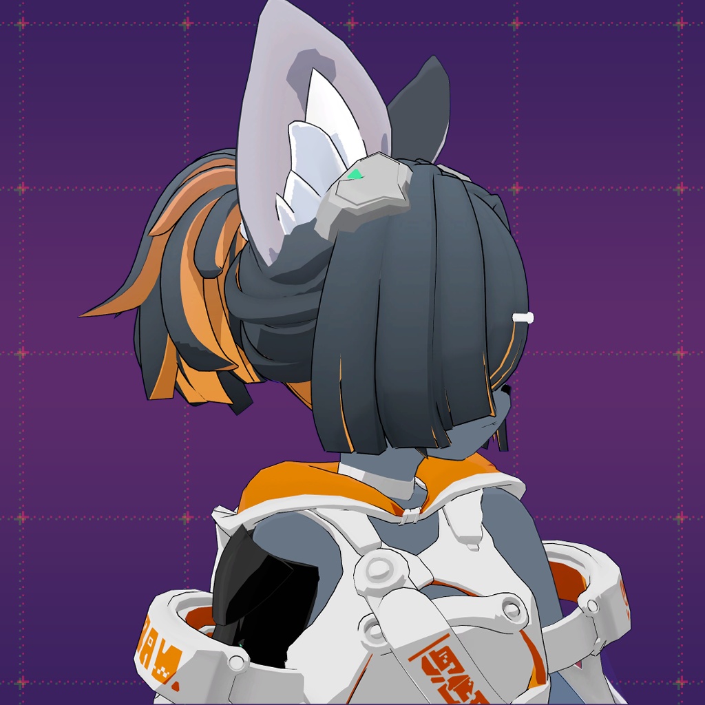 ぐれいたん専用追加 ヘアスタイル改変セット 『メカクレ+ポニーテール』