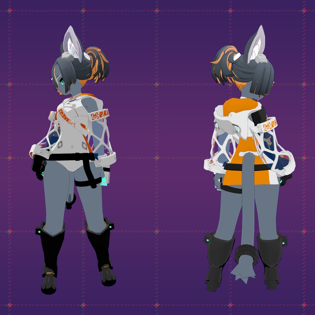 ぐれいたん専用追加 ヘアスタイル改変セット 『メカクレ+ポニーテール』