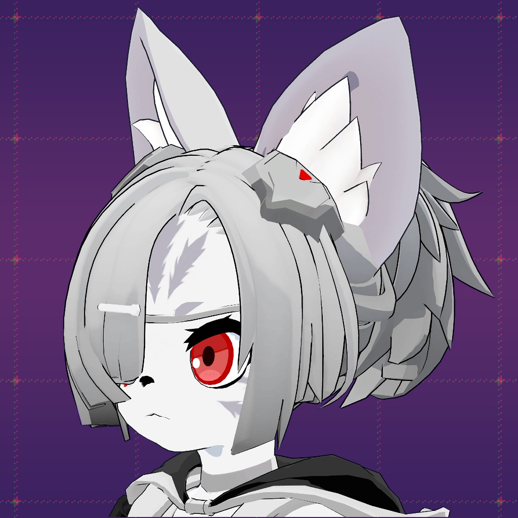 ぐれいたん専用追加 ヘアスタイル改変セット 『メカクレ+ポニーテール』