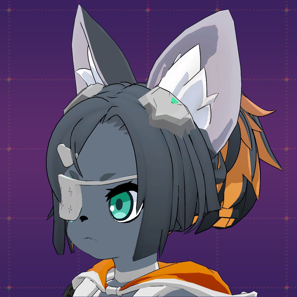 ぐれいたん専用追加 ヘアスタイル改変セット 『メカクレ+ポニーテール』