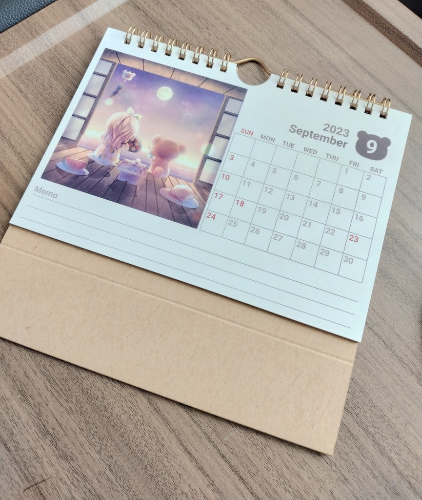 卓上・壁掛け可♩クマさんカレンダー / 2023年4月~2024年3月