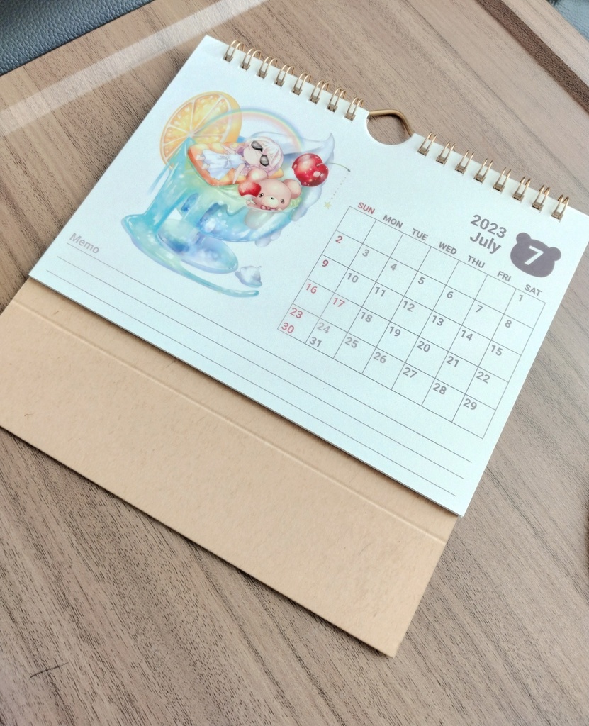 卓上・壁掛け可♩クマさんカレンダー / 2023年4月~2024年3月