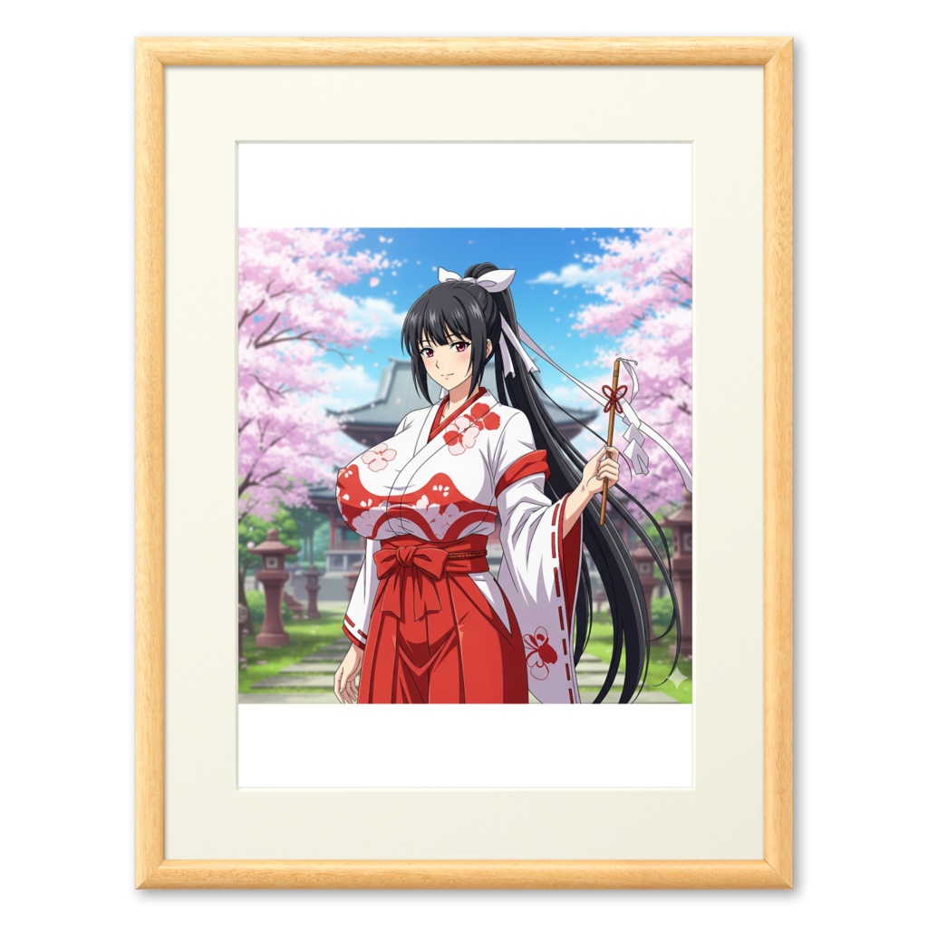 巨乳の巫女さん