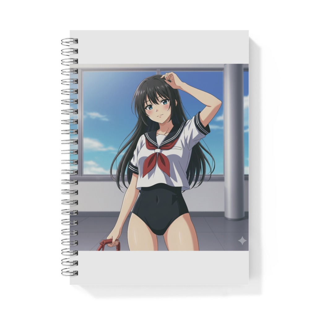 アニメチックなスクール水着女子高生