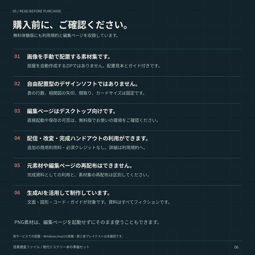 【TRPG素材】怪異捜査ファイル|現代ミステリー・事件調査の準備セット【ココフォリア向け】