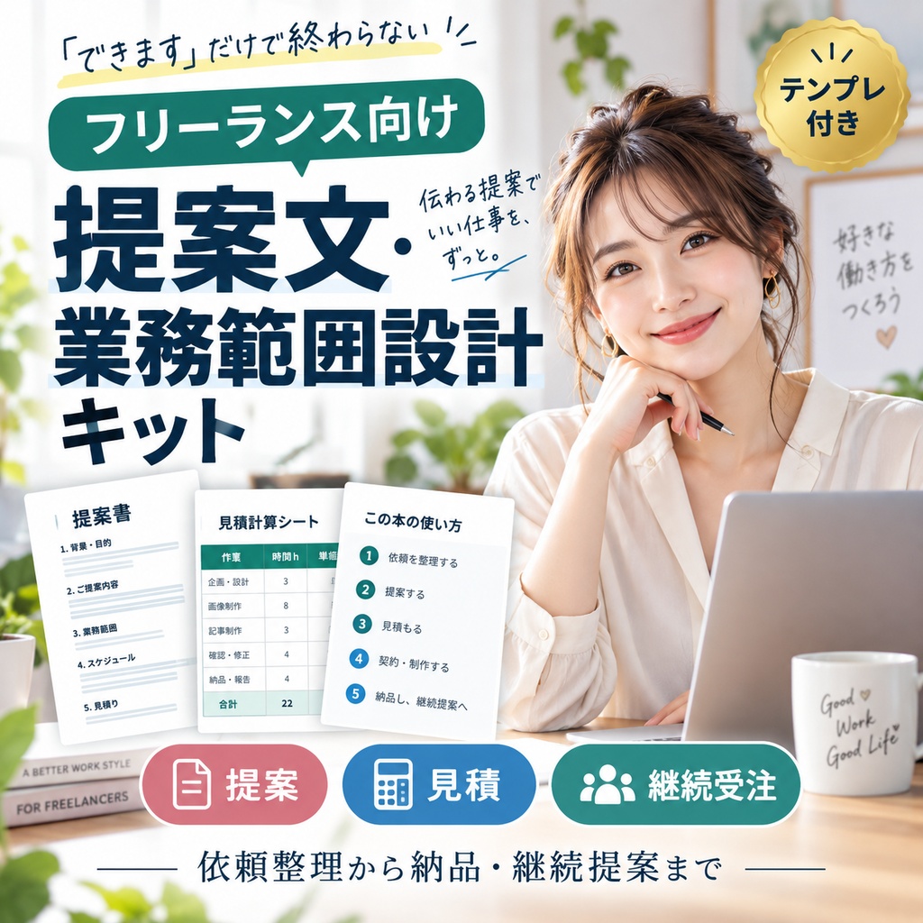 「できます」だけの営業を卒業する。フリーランス提案文・業務範囲設計キット