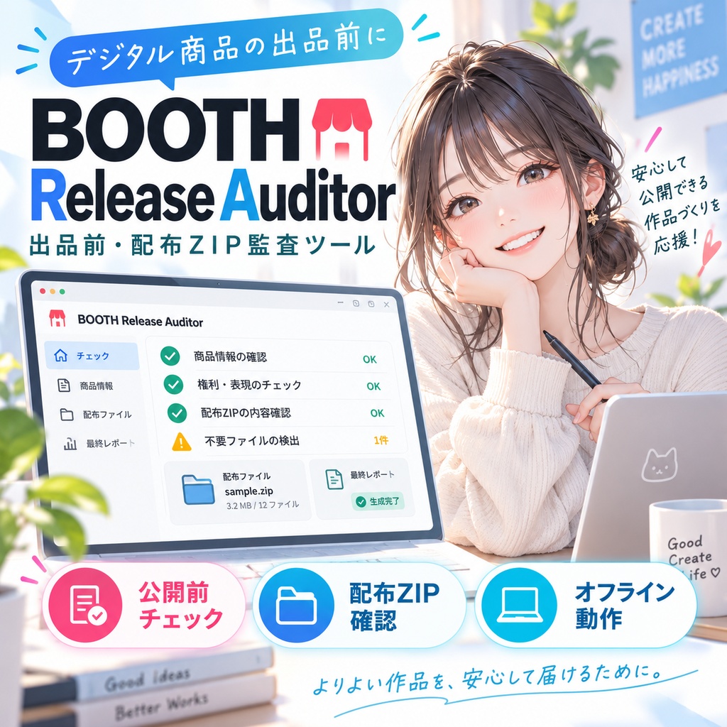 BOOTH Release Auditor｜デジタル商品の出品前・配布ZIP監査ツール