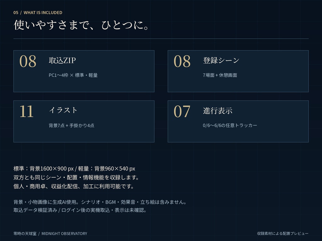 【ココフォリア完成部屋ZIP】零時の天球室|天文台・怪異・TRPG素材・8シーン