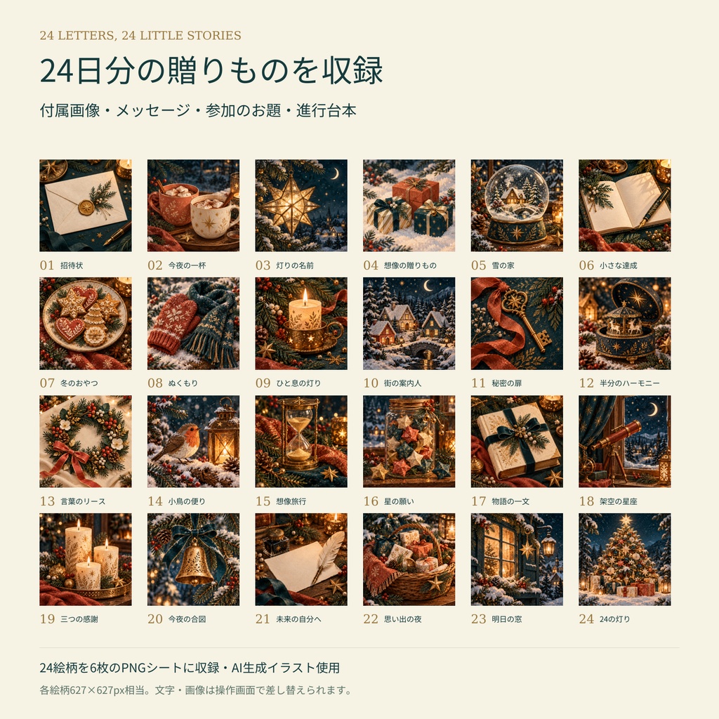 星灯りの24便|24日間の参加型アドベント配信キット【無料3日版あり・要Python】