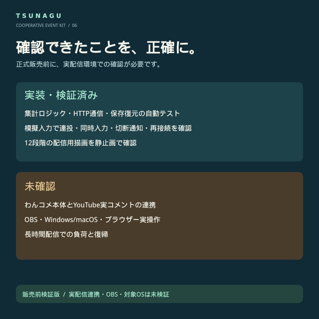 【検証版・実機未検証】TSUNAGU|コメント参加型協力イベントキット|雪だるま制作&宇宙船修理
