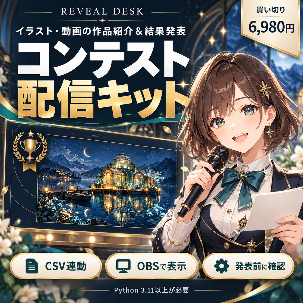 REVEAL DESK｜イラスト・動画コンテストの作品紹介＆結果発表 配信キット