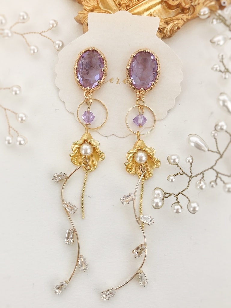 五月雨江イメージピアス（金具変更可）