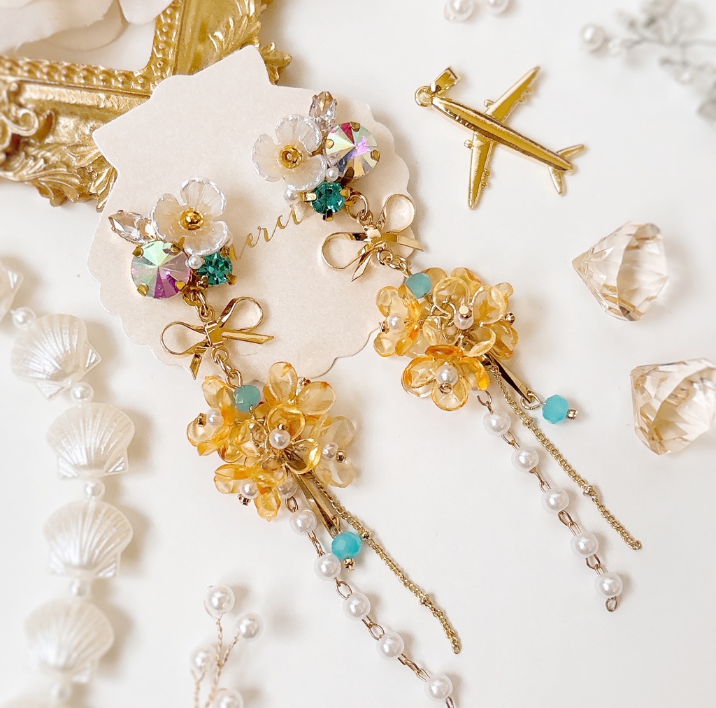 雲次イメージピアス(金具変更可)