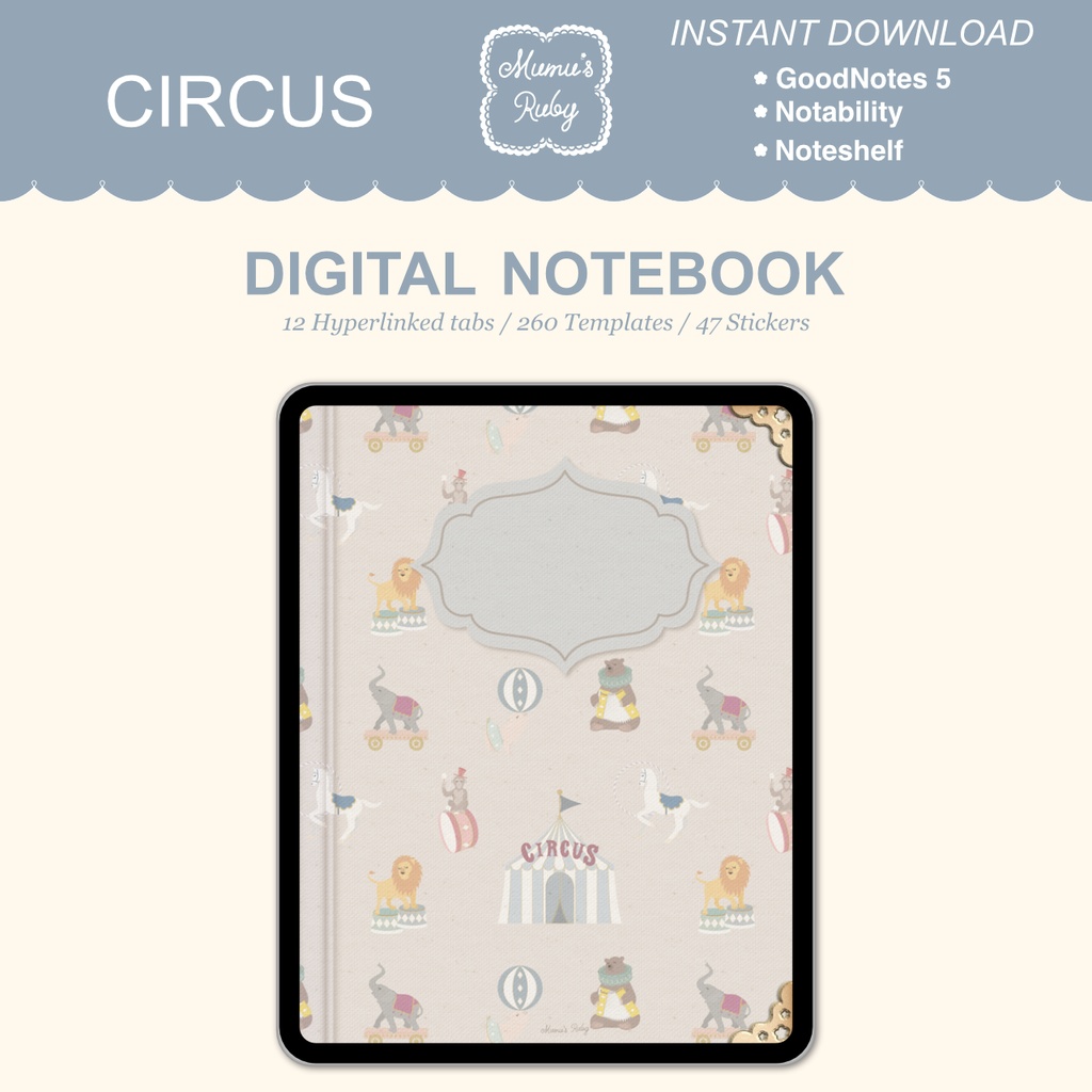 デジタルノート『Circus』GoodNotes Notability Noteshelf