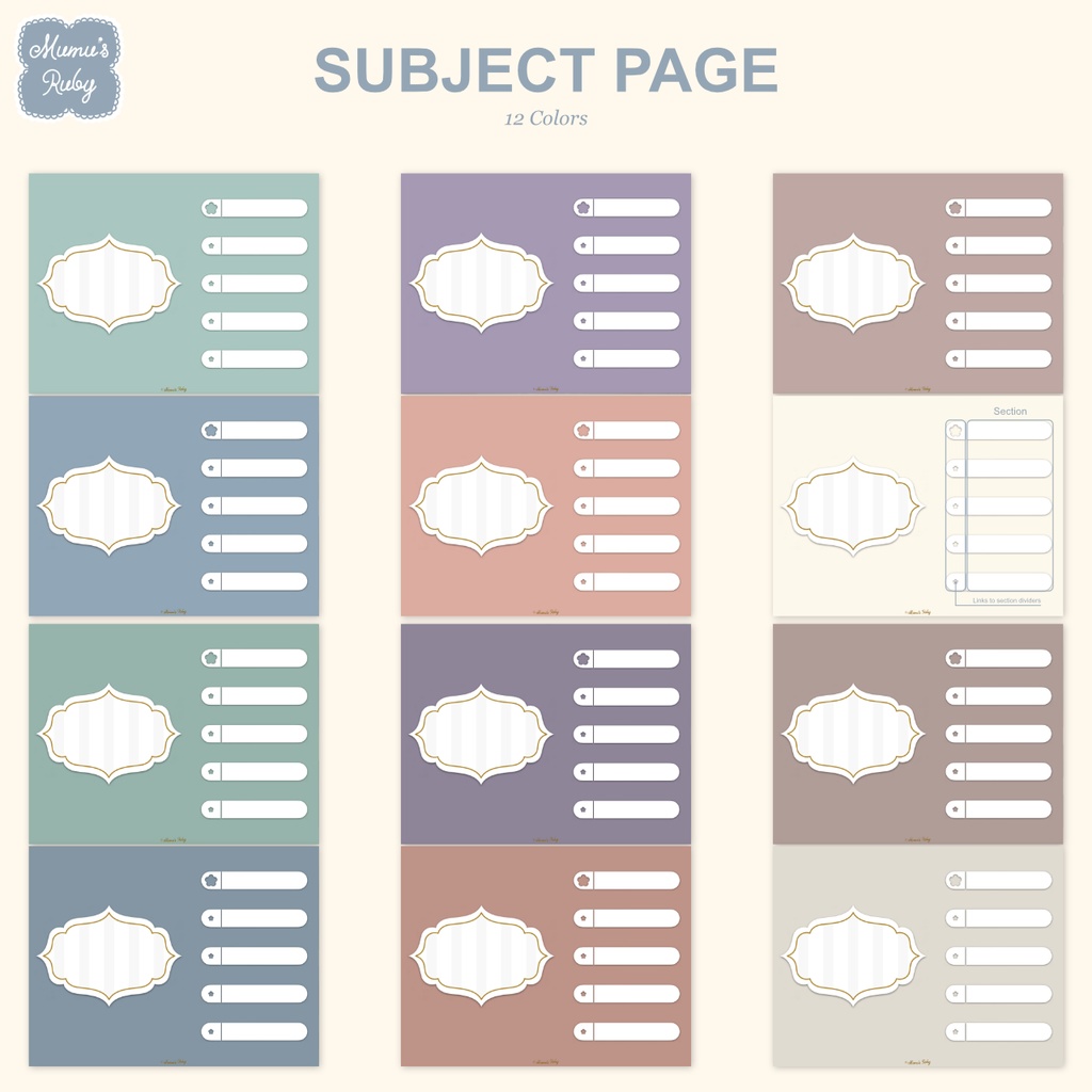 デジタルノート『Circus』横向き 』GoodNotes Notability Noteshelf