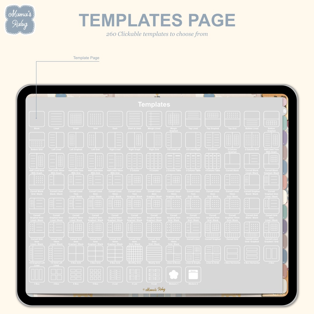 デジタルノート『Circus』横向き 』GoodNotes Notability Noteshelf