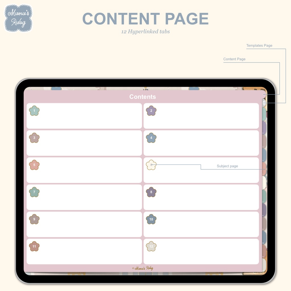 デジタルノート『Circus』横向き 』GoodNotes Notability Noteshelf