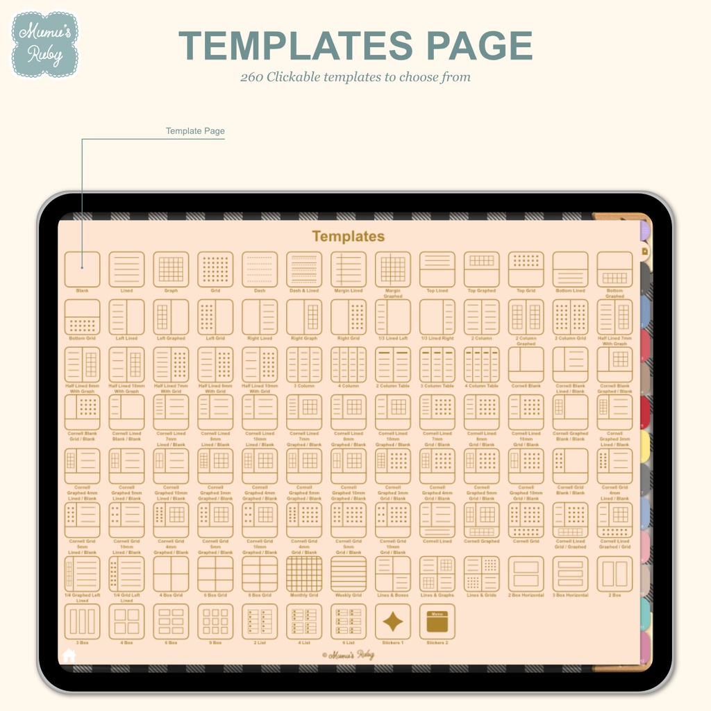 デジタルノート『Shepherd Check』横向き PDF GoodNotes Notability Noteshelf