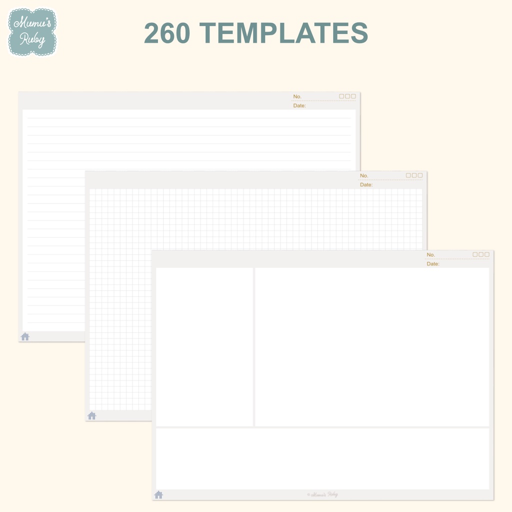 デジタルノート『Shepherd Check』横向き PDF GoodNotes Notability Noteshelf