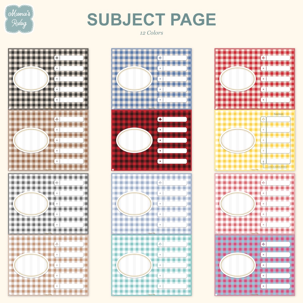 デジタルノート『Shepherd Check』横向き PDF GoodNotes Notability Noteshelf