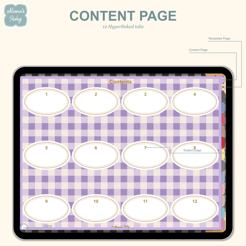 デジタルノート『Shepherd Check』横向き PDF GoodNotes Notability Noteshelf