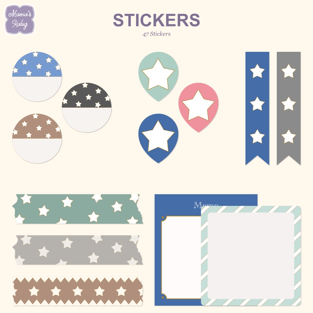 デジタルノート『Simple 5 color』PDF GoodNotes Notability Noteshelf