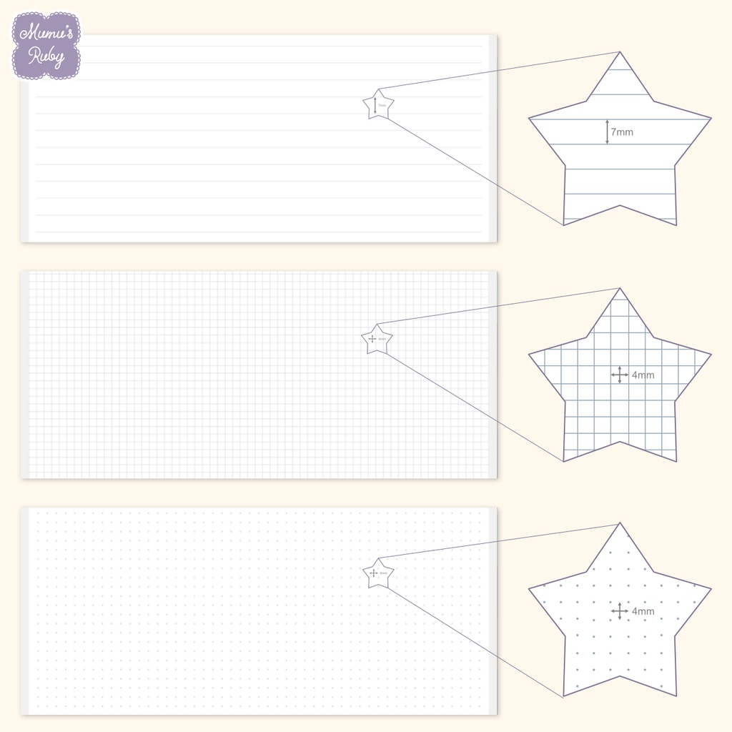 デジタルノート『Simple 5 color』横向き PDF GoodNotes Notability Noteshelf