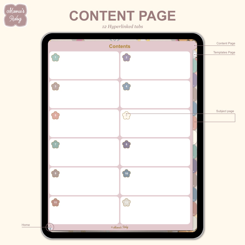 デジタルノート『Circus Ver.2』PDF GoodNotes Notability Noteshelf