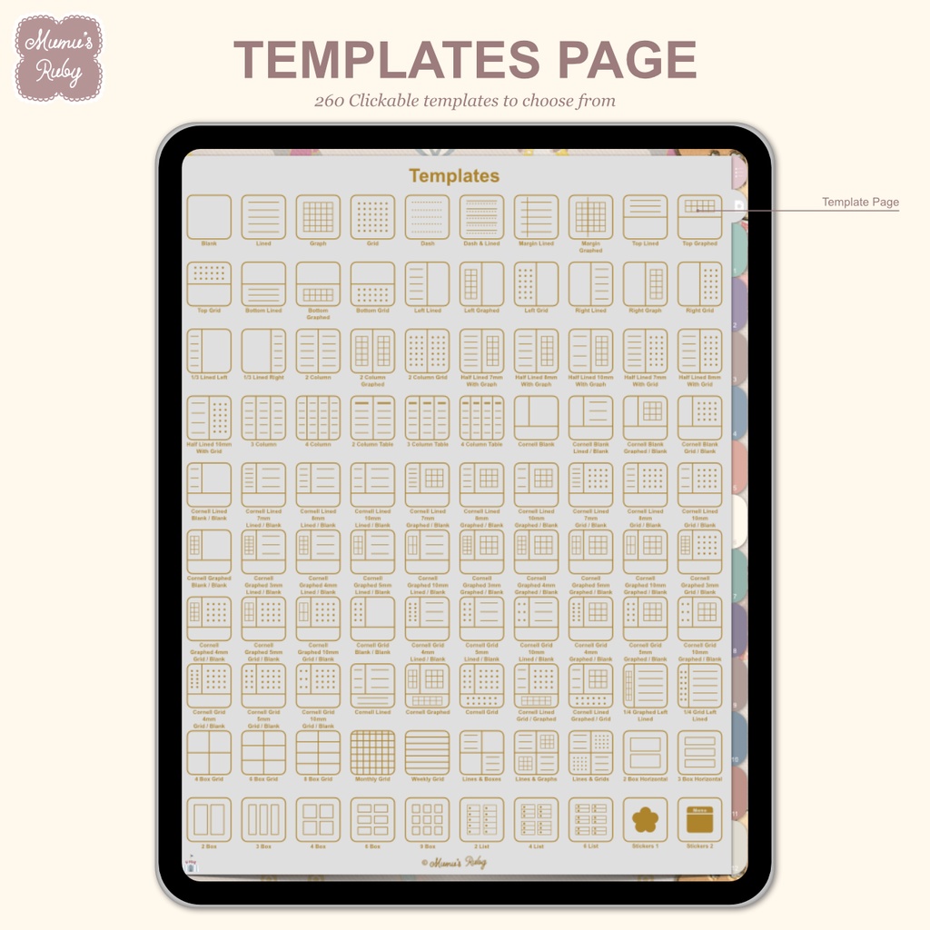 デジタルノート『Circus Ver.2』PDF GoodNotes Notability Noteshelf